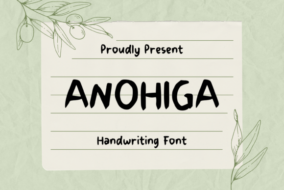 Anohiga: The Bold Handwritten Typeface for Dynamic Campaigns