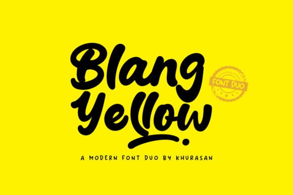 Blang Yellow Duo: A Handwritten Typeface for Editorial Design