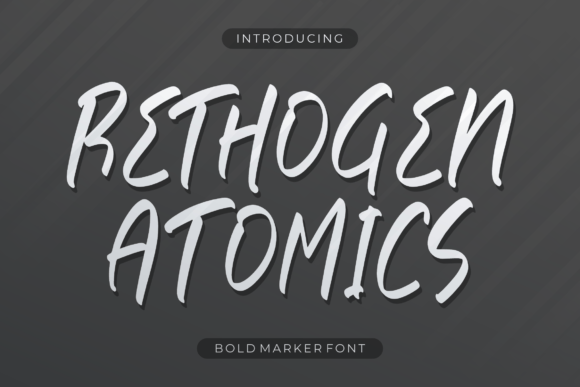 Elevate Editorial Design with Rethogen Atomics Script Typeface