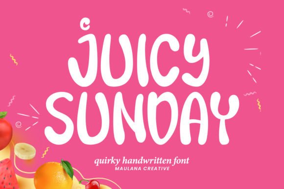 Juicy Sunday: A Quirky Handwritten Typeface for Editorial Design