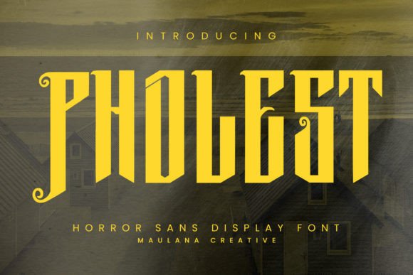 Pholest: A Bold Display Font for Spooky Brand Identity