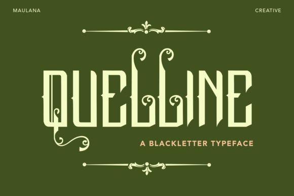 Quelline: A Bold Blackletter Typeface for Authentic Branding