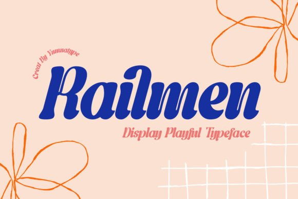 Railmen: A Whimsical Display Font for Memorable Branding