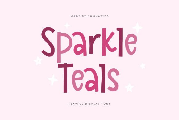 Sparkle Teals: A Playful Display Typeface for Joyful Branding
